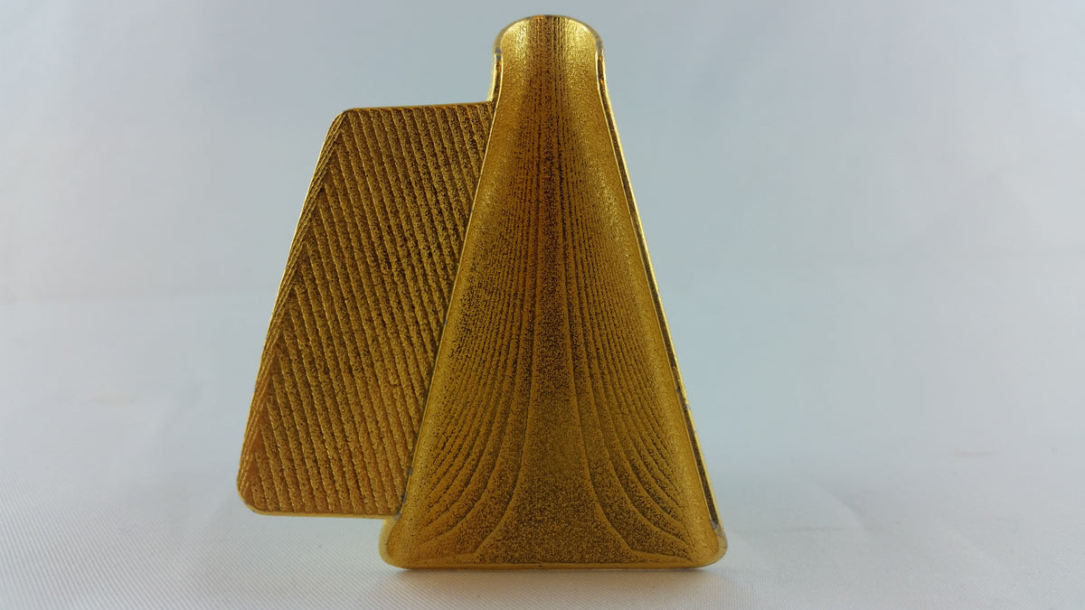 MoJamba Scoop aus dem Metall-3D-Druck in Goldoptik – Seitenansicht