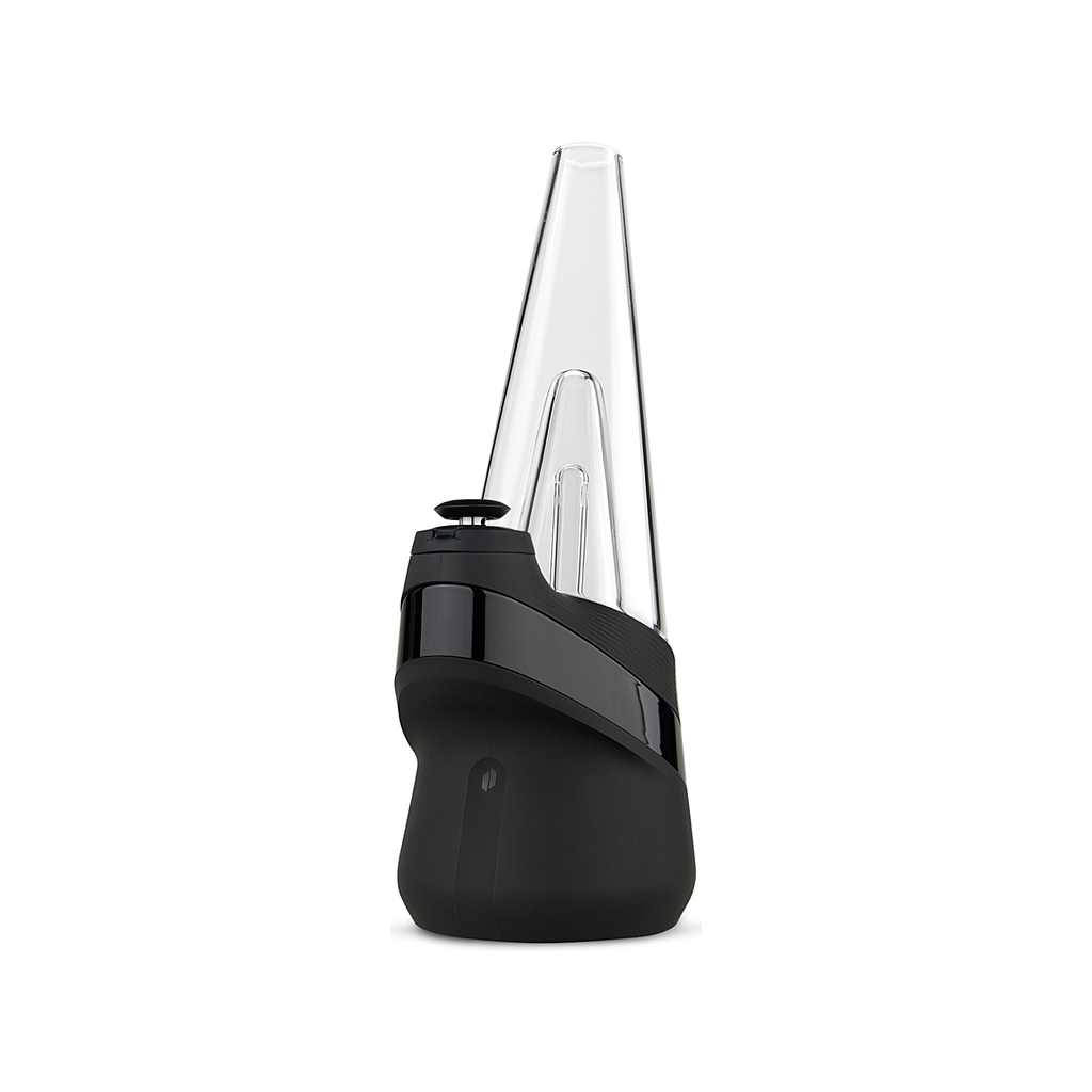 Puffco New Peak in Onyx aus schräger Vorderansicht mit Bedientaste