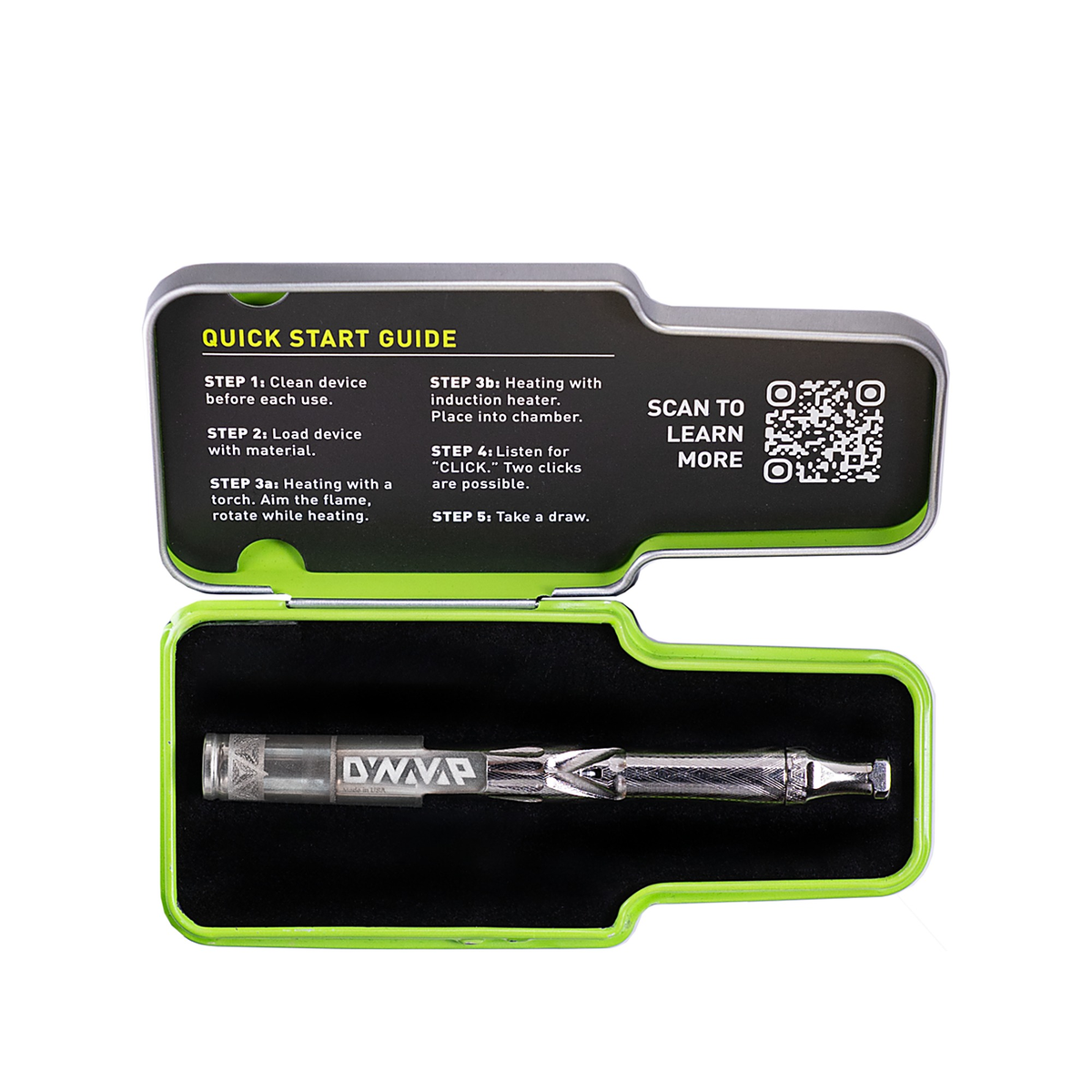 DynaVap UniDyn in geöffneter Dose von oben