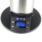 Bedienfeld und blaues Temperaturdisplay des Arizer V-Tower